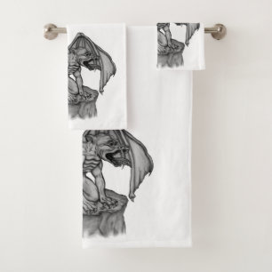 Golem Gargoyle Bath Towel Set