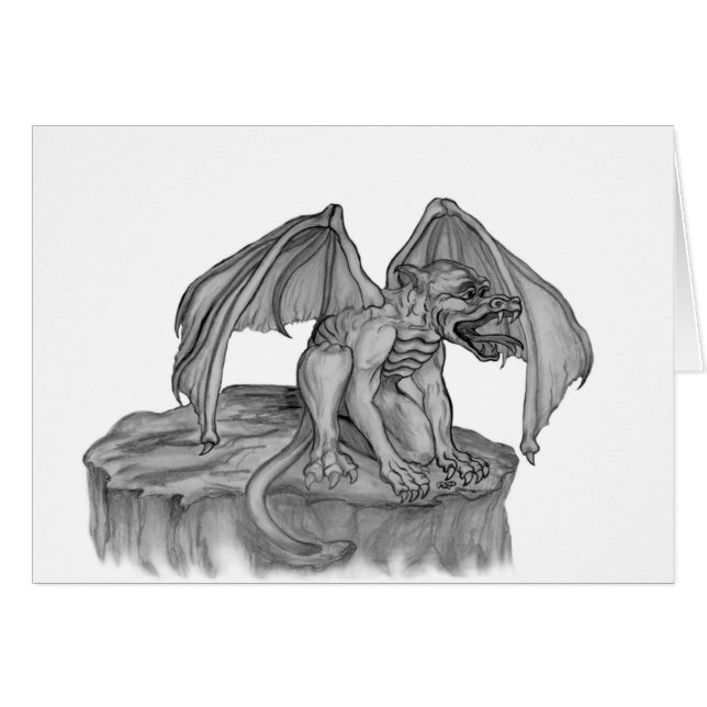GOLEM - Gargoyle black-and-white Design (Front Horizontal)
