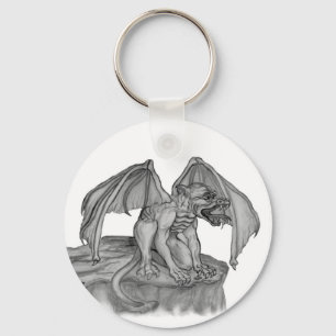 GOLEM - Gargoyle black-and-white Design Keychain
