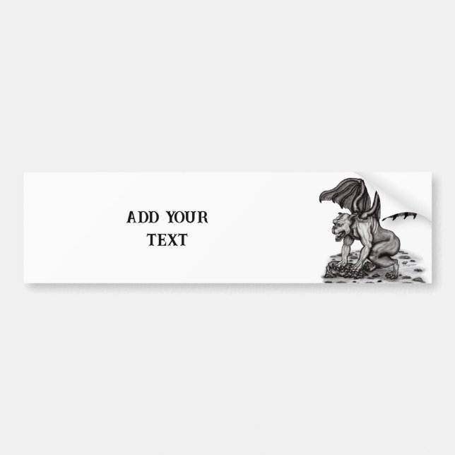 Golem Gargoyle Bumper Sticker (Front)
