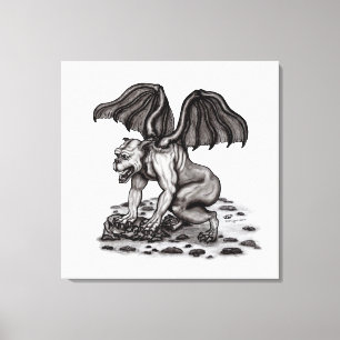 Golem Gargoyle Canvas Print