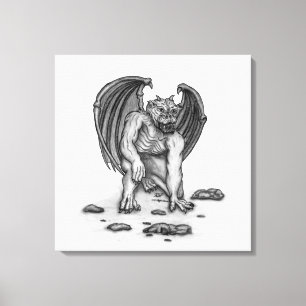 Golem Gargoyle Canvas Print