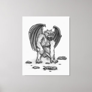 Golem Gargoyle Canvas Print