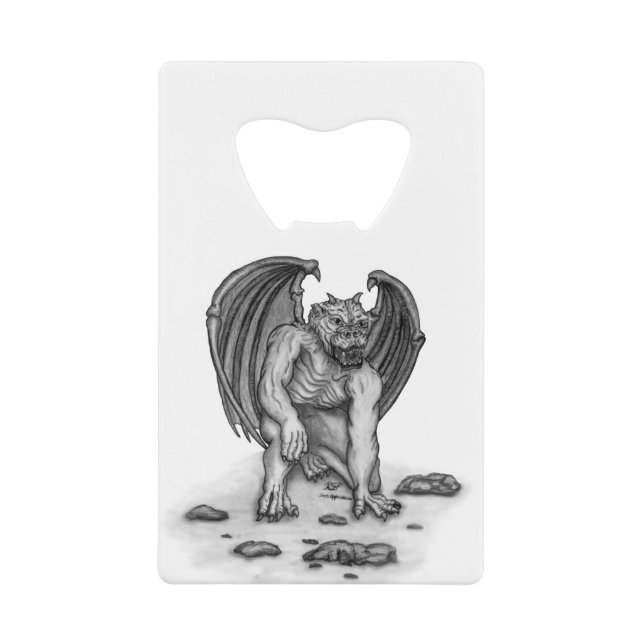 Golem Gargoyle Credit Card Bottle Opener (Front)