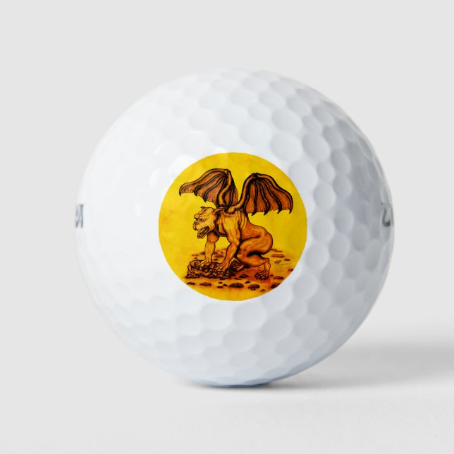 Golem Gargoyle Golf Balls (Front)