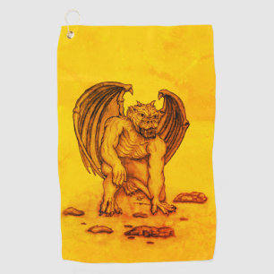 Golem Gargoyle Golf Towel