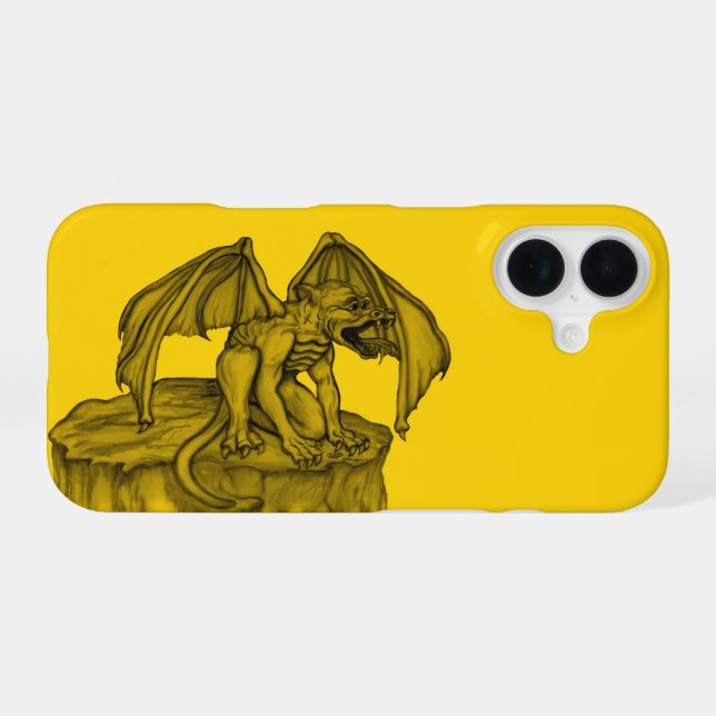 Golem Gargoyle iPhone 16 Case (Back Horizontal)