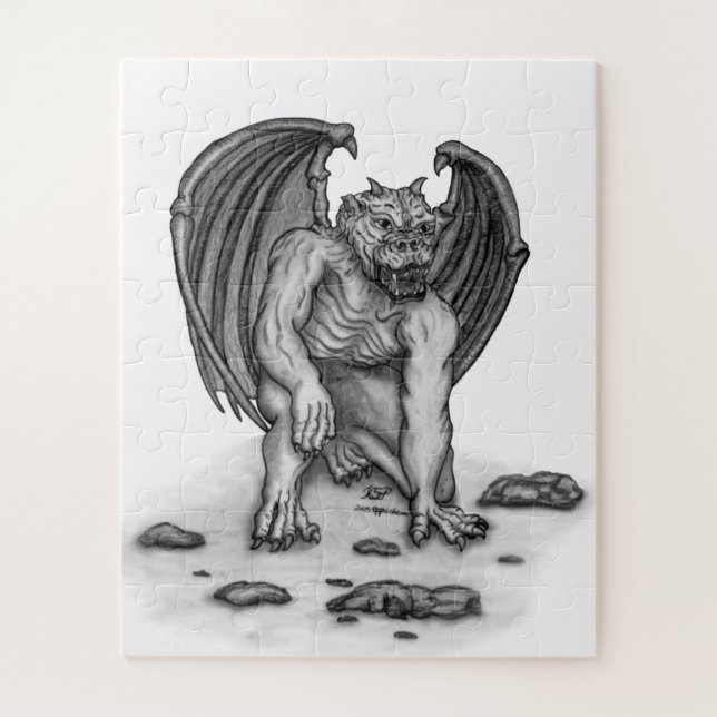 Golem Gargoyle Jigsaw Puzzle (Vertical)