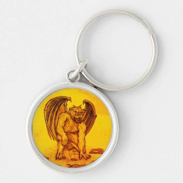 Golem Gargoyle Keychain (Front)