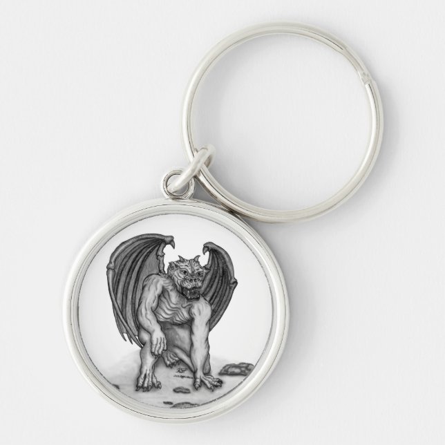 Golem Gargoyle Keychain (Front)