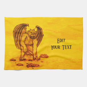 Golem Gargoyle Kitchen Towel