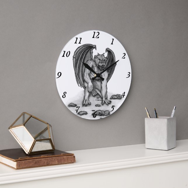 Golem Gargoyle Large Clock (Office)