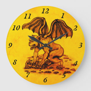 Golem Gargoyle Large Clock