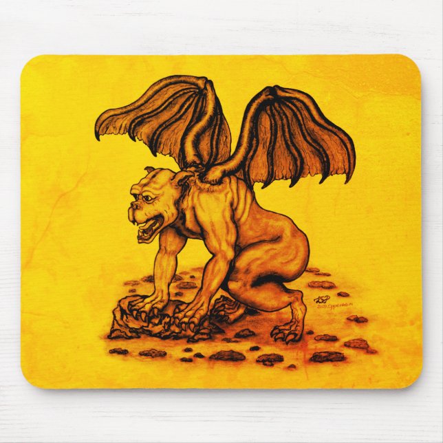 Golem Gargoyle Mouse Pad (Front)