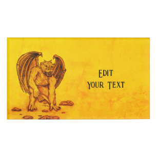 Golem Gargoyle Name Tag