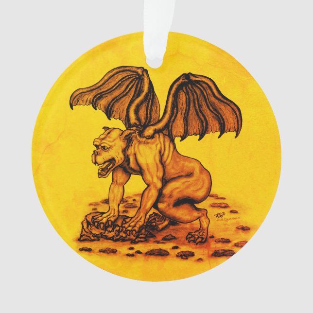 Golem Gargoyle Ornament (Front)