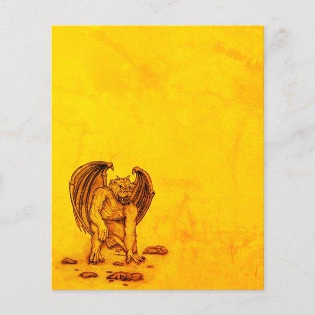 Golem Gargoyle Paper Sheet (Front)