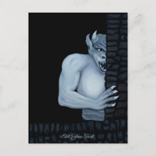 Golem Gargoyle Postcard