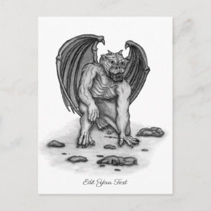 Golem Gargoyle Postcard