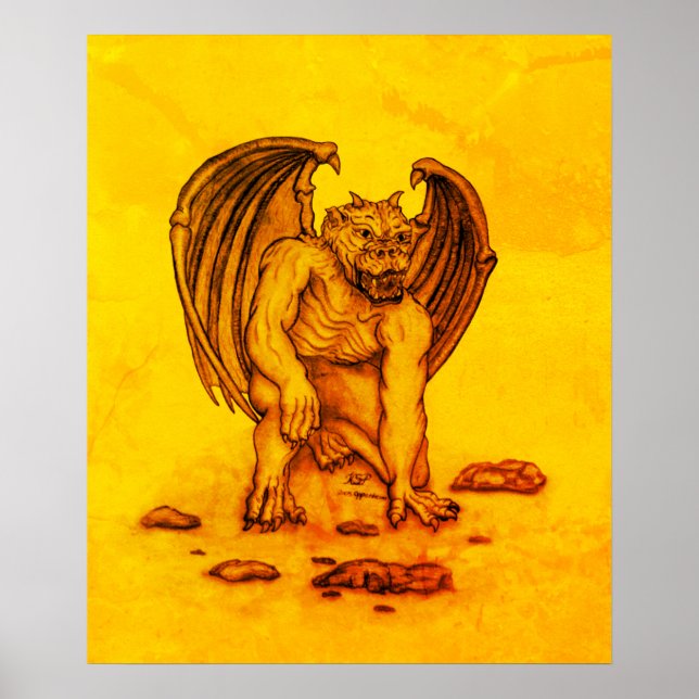 Golem Gargoyle Poster (Front)