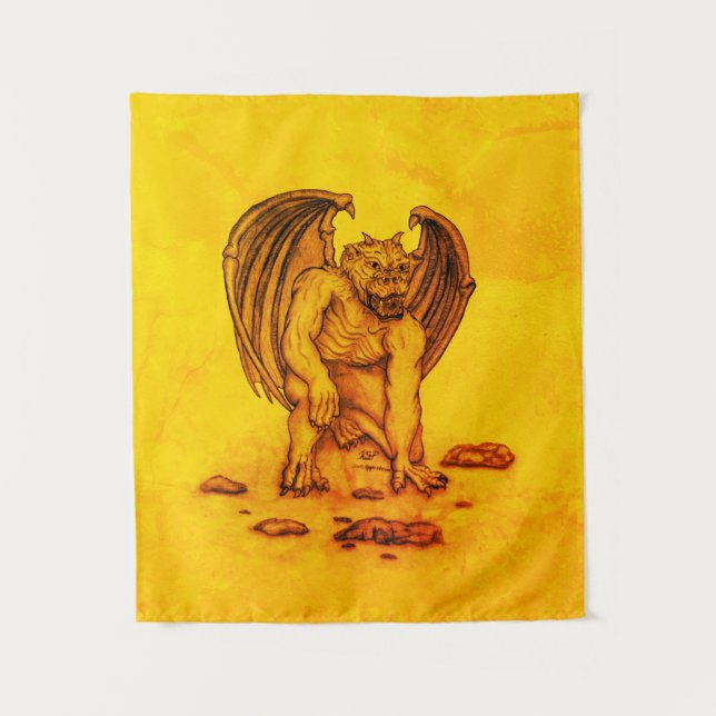 Golem Gargoyle Tapestry (Front)