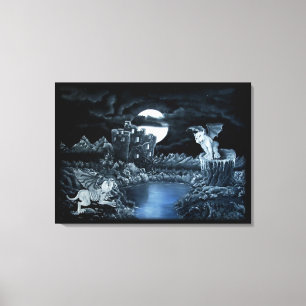 Golem vs Dolem District Fight Canvas Print