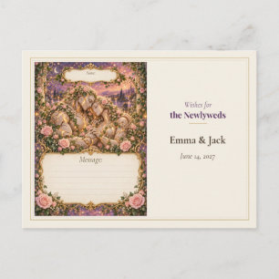 Golem Wedding Guest Book Wishes Postcard