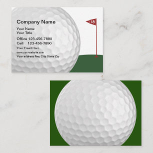 Golf 18 Hole Design Business Card