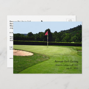 Golf 18th Hole Custom Text Invitation
