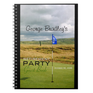 Golf 1 Personalized Retirement Party Guest Book