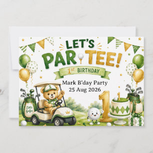 Golf 1St Birthday Invitation