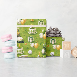 Golf 1st Birthday   Let's Par-Tee  Wrapping Paper