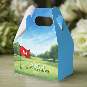 Golf 1st Birthday Party Hole In One Favor Box