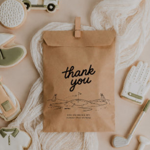 Golf 1st Birthday Thank You Favour Bag