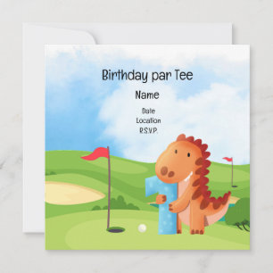 Golf 1st Birthday theme for kid golfer Party Invitation