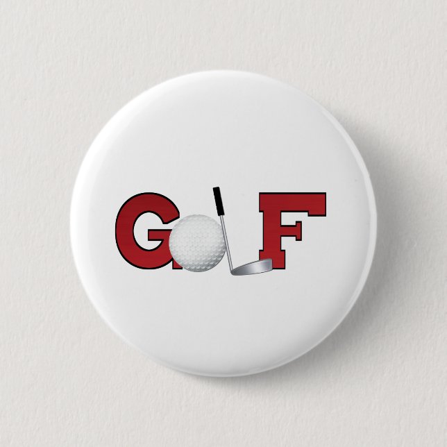 Golf 2 Inch Round Button (Front)