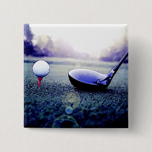 Golf 2 Inch Square Button (Front)