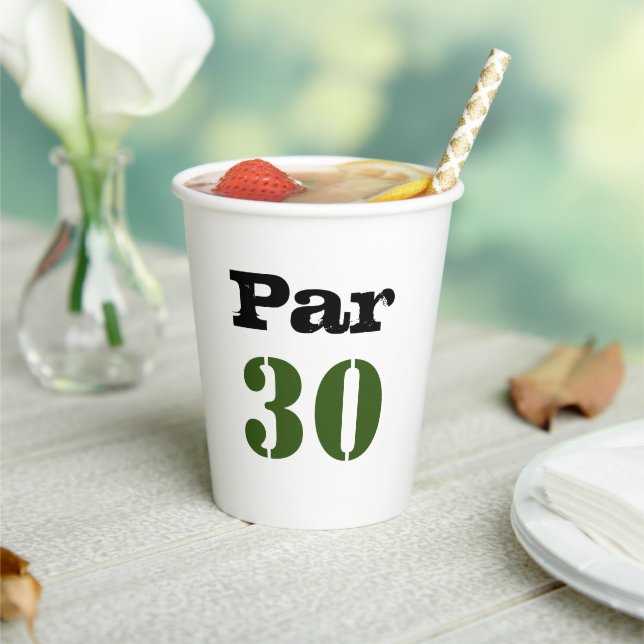 Golf 30th Birthday Par tee thirty party   Paper Cups (Insitu)