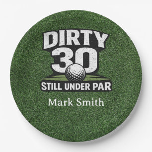 Golf 30th Birthday Par tee thirty party   Paper Plate