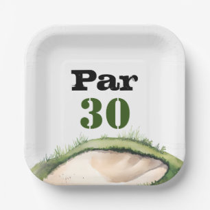 Golf 30th Birthday Par tee thirty party   Paper Plate
