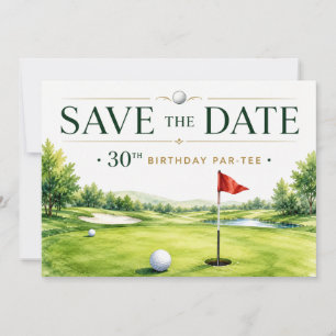 Golf 30th Birthday Party Invitation