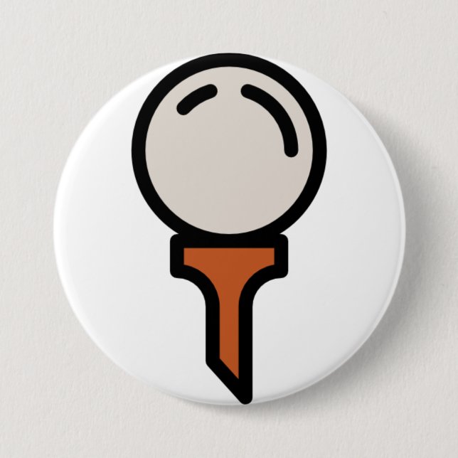 golf 3 inch round button (Front)