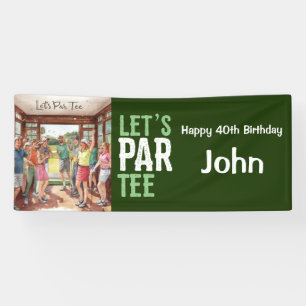 Golf 40th Birthday for golfer party  Banner
