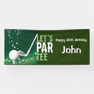 Golf 40th Birthday for golfer party  Banner