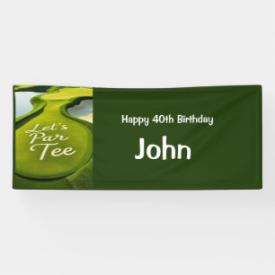 Golf 40th Birthday for golfer party  Banner