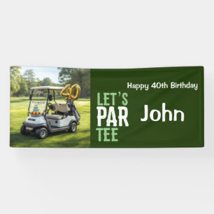 Golf 40th Birthday for golfer party  Banner