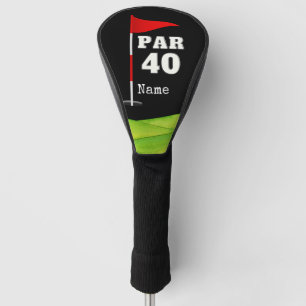 Golf 40th Birthday to golfer with golf flag  Golf Head Cover