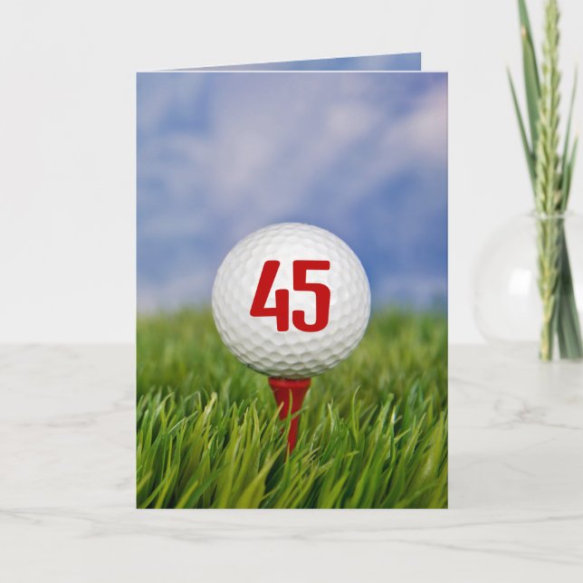 Golf 45e anniversaire Invitation de fête (Devant)