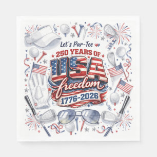 Golf 4th of July 250 Years Independence Napkin