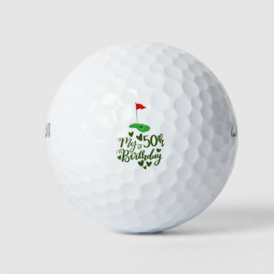 Golf 50th Birthday for golfer Golf Balls
